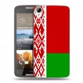 Дизайнерский пластиковый чехол для HTC Desire 828 Флаг Белоруссии