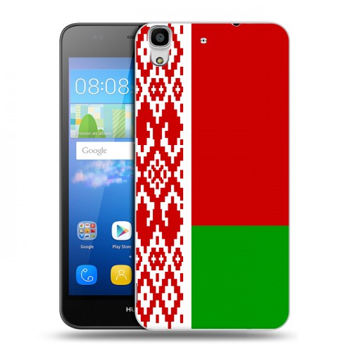 Дизайнерский пластиковый чехол для Huawei Y6 Флаг Белоруссии