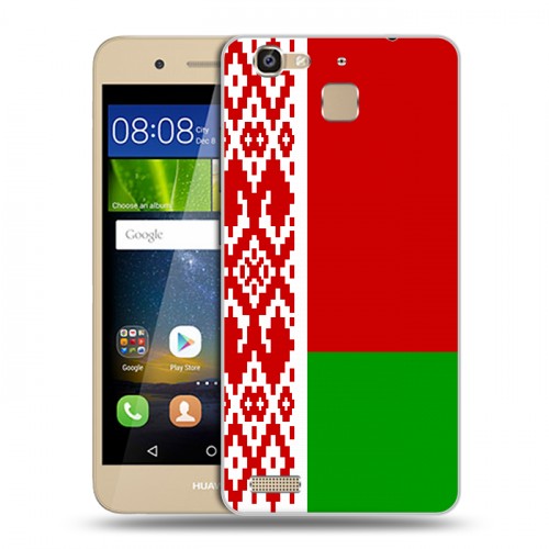 Дизайнерский пластиковый чехол для Huawei GR3 Флаг Белоруссии