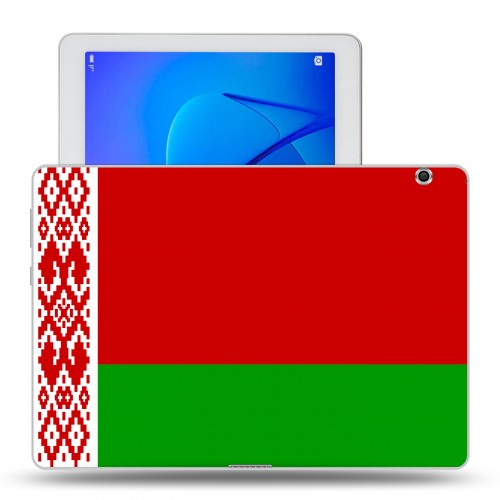Дизайнерский силиконовый чехол для Huawei MediaPad T3 10 Флаг Белоруссии