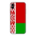 Дизайнерский силиконовый чехол для Iphone x10 Флаг Белоруссии