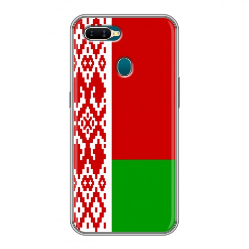 Дизайнерский пластиковый чехол для OPPO AX7 Флаг Белоруссии