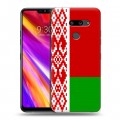 Дизайнерский пластиковый чехол для LG G8 ThinQ Флаг Белоруссии