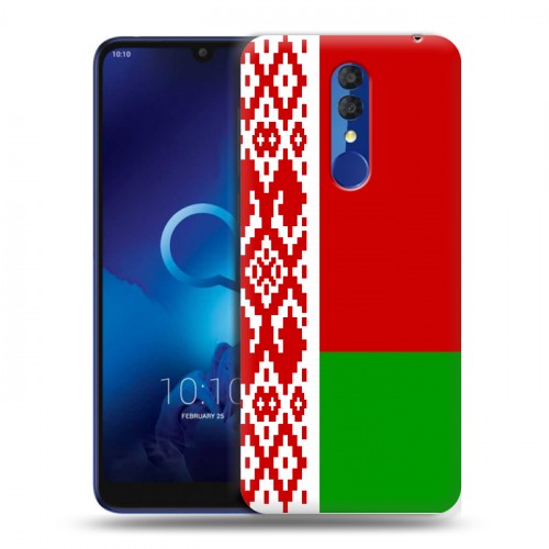 Дизайнерский пластиковый чехол для Alcatel 3 (2019) Флаг Белоруссии
