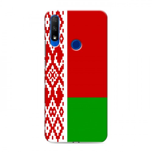 Дизайнерский силиконовый с усиленными углами чехол для Huawei Honor 9X Флаг Белоруссии