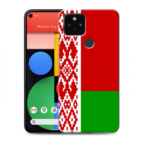 Дизайнерский пластиковый чехол для Google Pixel 5 Флаг Белоруссии