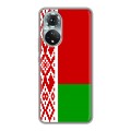 Дизайнерский силиконовый с усиленными углами чехол для Huawei Honor 50 Флаг Белоруссии