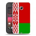 Дизайнерский пластиковый чехол для HTC Desire 200 Флаг Белоруссии