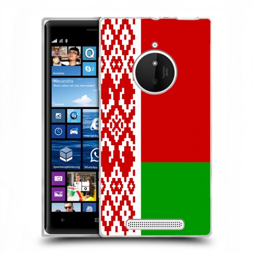 Дизайнерский пластиковый чехол для Nokia Lumia 830 Флаг Белоруссии