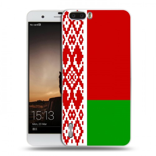 Дизайнерский пластиковый чехол для Huawei Honor 6 Plus Флаг Белоруссии