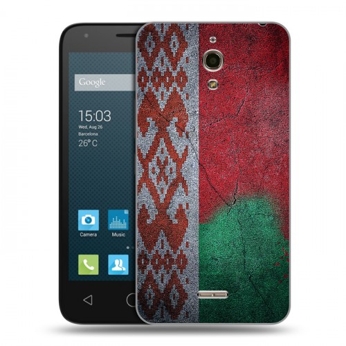 Дизайнерский силиконовый чехол для Alcatel One Touch Pixi 4 (6) Флаг Белоруссии