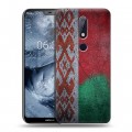 Дизайнерский пластиковый чехол для Nokia 6.1 Plus Флаг Белоруссии