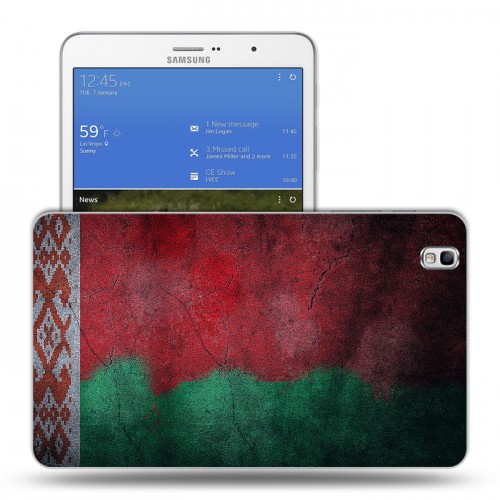 Дизайнерский силиконовый чехол для Samsung Galaxy Tab Pro 8.4 Флаг Белоруссии