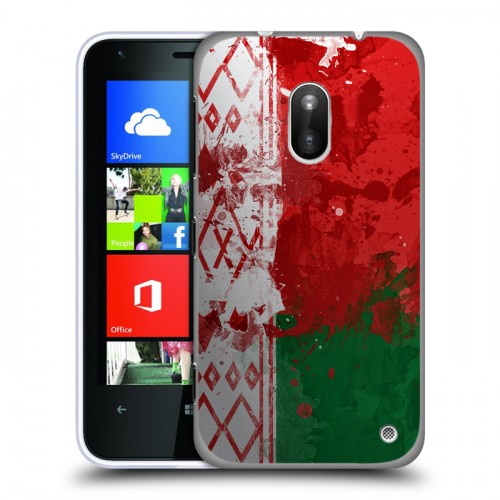 Дизайнерский пластиковый чехол для Nokia Lumia 620 Флаг Белоруссии