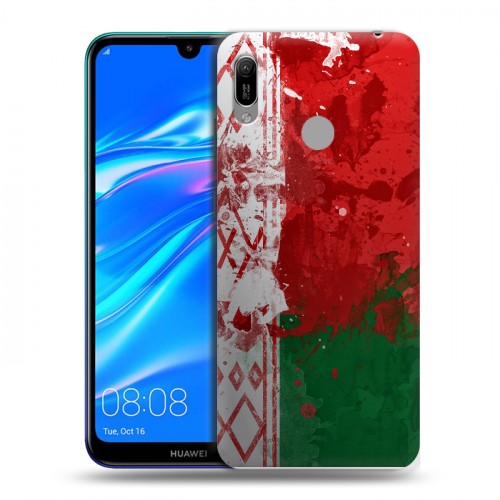 Дизайнерский пластиковый чехол для Huawei Y6 (2019) Флаг Белоруссии