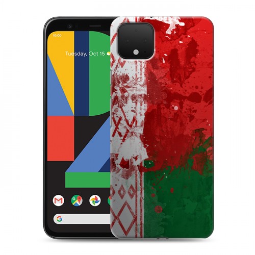 Дизайнерский пластиковый чехол для Google Pixel 4 XL Флаг Белоруссии