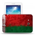 Дизайнерский силиконовый чехол для Samsung Galaxy Tab 3 Lite Флаг Белоруссии