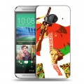 Дизайнерский силиконовый чехол для HTC One ME Флаг Белоруссии