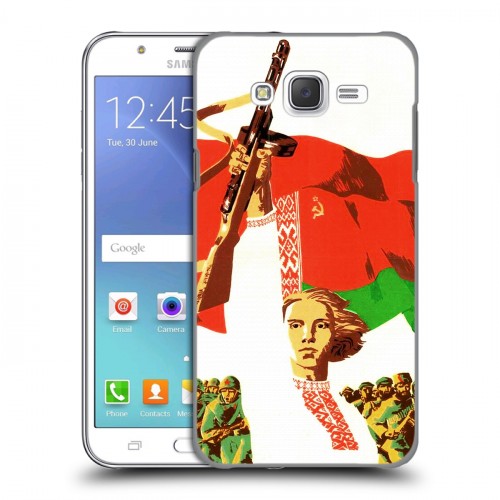 Дизайнерский пластиковый чехол для Samsung Galaxy J5 Флаг Белоруссии