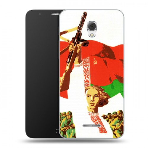 Дизайнерский пластиковый чехол для Alcatel Pop 4 Plus Флаг Белоруссии