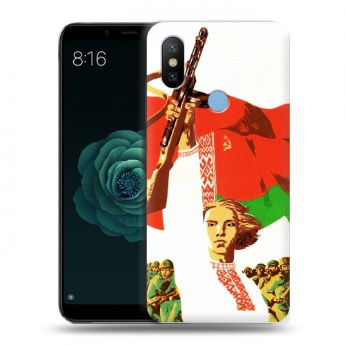 Дизайнерский силиконовый чехол для Xiaomi Mi A2 Флаг Белоруссии