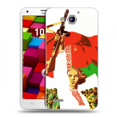 Дизайнерский пластиковый чехол для Huawei Honor 3x Флаг Белоруссии