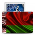 Дизайнерский силиконовый чехол для Lenovo Tab 2 A10-30 Флаг Белоруссии