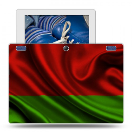 Дизайнерский силиконовый чехол для Lenovo Tab 2 A10-30 Флаг Белоруссии
