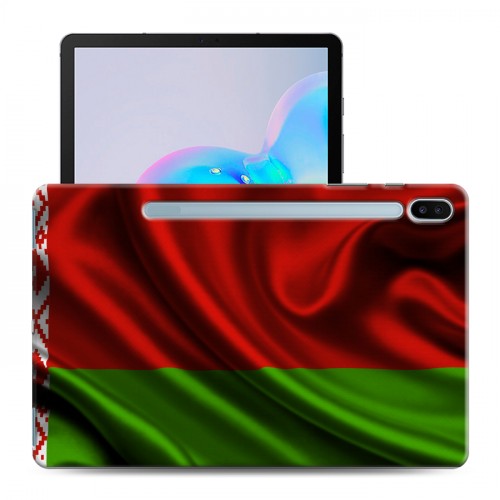 Дизайнерский силиконовый чехол для Samsung Galaxy Tab S6 Флаг Белоруссии