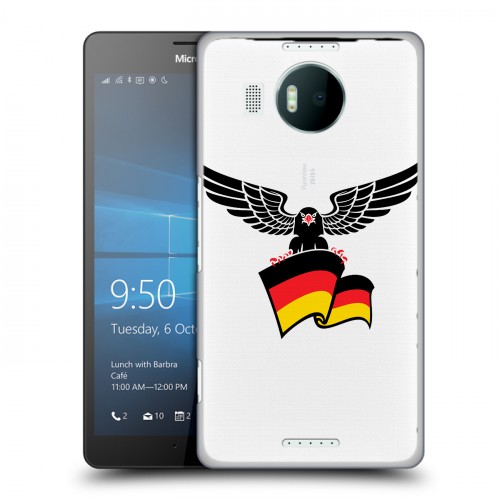 Полупрозрачный дизайнерский пластиковый чехол для Microsoft Lumia 950 XL Флаг Германии