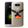 Полупрозрачный дизайнерский пластиковый чехол для LG G5 Флаг Германии