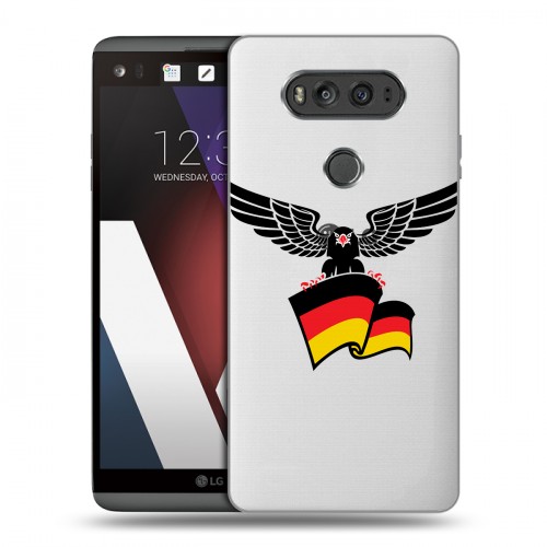 Полупрозрачный дизайнерский пластиковый чехол для LG V20 Флаг Германии
