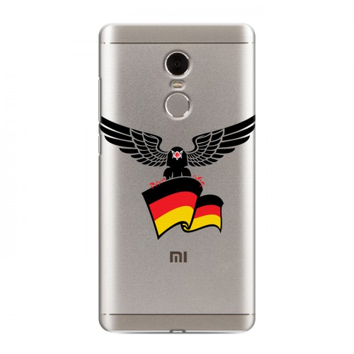 Полупрозрачный дизайнерский силиконовый чехол для Xiaomi RedMi Note 4 Флаг Германии