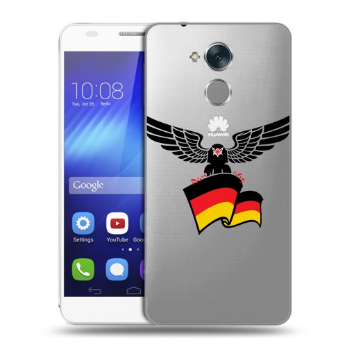 Полупрозрачный дизайнерский пластиковый чехол для Huawei Honor 6C Флаг Германии