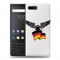 Полупрозрачный дизайнерский пластиковый чехол для BlackBerry KEY2 Флаг Германии