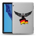 Полупрозрачный дизайнерский силиконовый с усиленными углами чехол для Huawei MediaPad T5 Флаг Германии