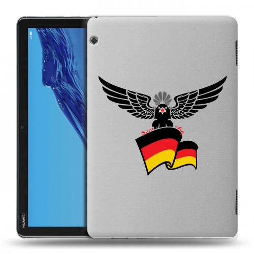 Полупрозрачный дизайнерский пластиковый чехол для Huawei MediaPad T5 Флаг Германии