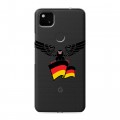 Полупрозрачный дизайнерский пластиковый чехол для Google Pixel 4a Флаг Германии
