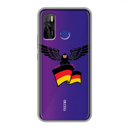 Полупрозрачный дизайнерский пластиковый чехол для Tecno Camon 15 Флаг Германии