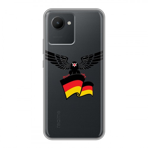 Полупрозрачный дизайнерский силиконовый чехол для Realme C30 Флаг Германии