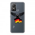 Полупрозрачный дизайнерский силиконовый чехол для Itel Vision 5 Флаг Германии