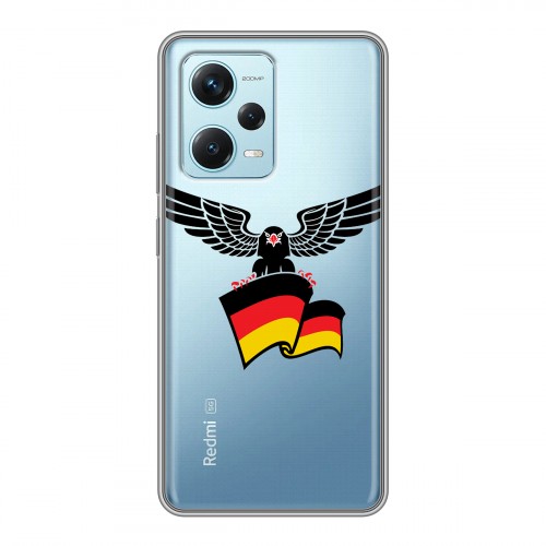 Полупрозрачный дизайнерский пластиковый чехол для Xiaomi RedMi Note 12 Pro Plus Флаг Германии