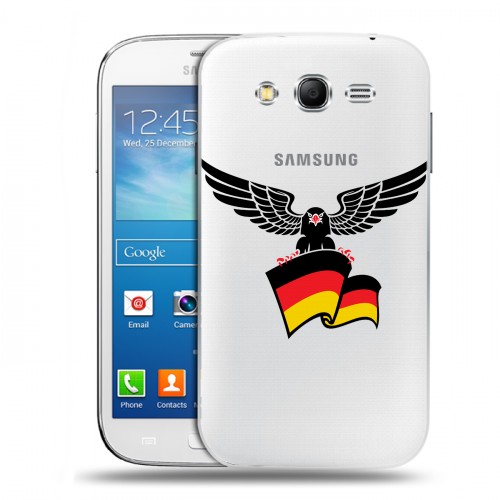 Полупрозрачный дизайнерский пластиковый чехол для Samsung Galaxy Grand Neo Флаг Германии