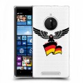 Полупрозрачный дизайнерский пластиковый чехол для Nokia Lumia 830 Флаг Германии
