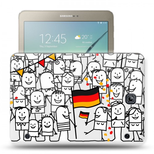 Дизайнерский силиконовый чехол для Samsung Galaxy Tab S2 8.0 Флаг Германии