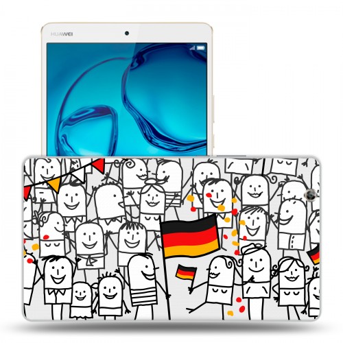 Дизайнерский силиконовый чехол для Huawei MediaPad M3 Флаг Германии