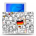 Дизайнерский силиконовый чехол для Huawei MediaPad T3 10 Флаг Германии