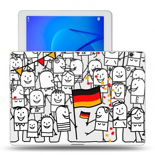 Дизайнерский силиконовый чехол для Huawei MediaPad T3 10 Флаг Германии