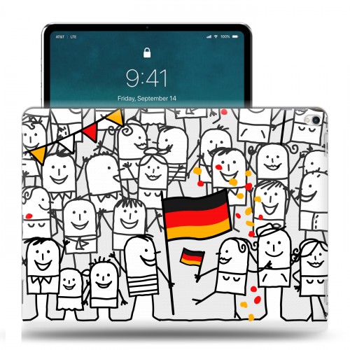 Дизайнерский силиконовый чехол для IPad Pro 12.9 (2018) Флаг Германии