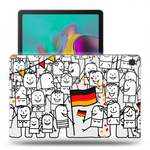 Дизайнерский силиконовый чехол для Samsung Galaxy Tab S5e Флаг Германии